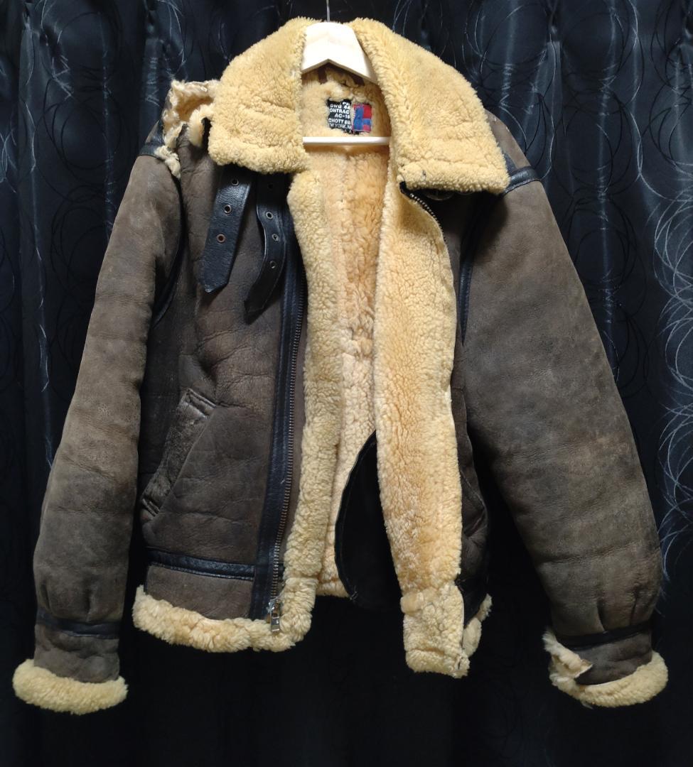 SCHOTT B-3 サイズ42 ムートン フライトジャケット ビッグサイズXL