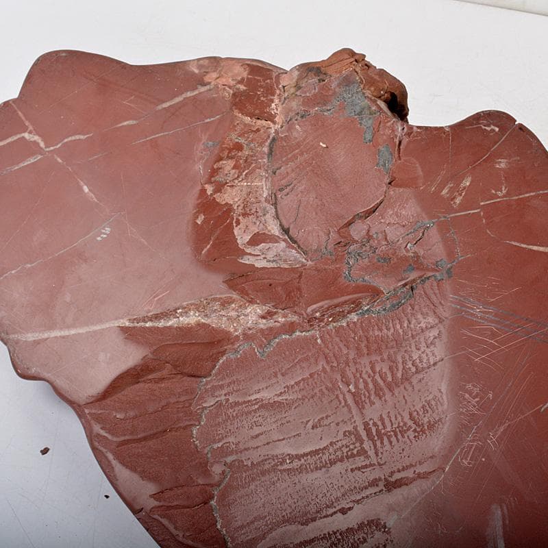 カッパ　天然石　佐渡赤玉石赤石　重さ約15.2㎏唐木台付　N　R5911C