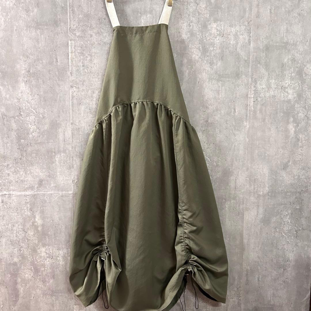 美シルエット◎ JUDDY CORN サロペットスカート日本製 裾ドロスト調節可