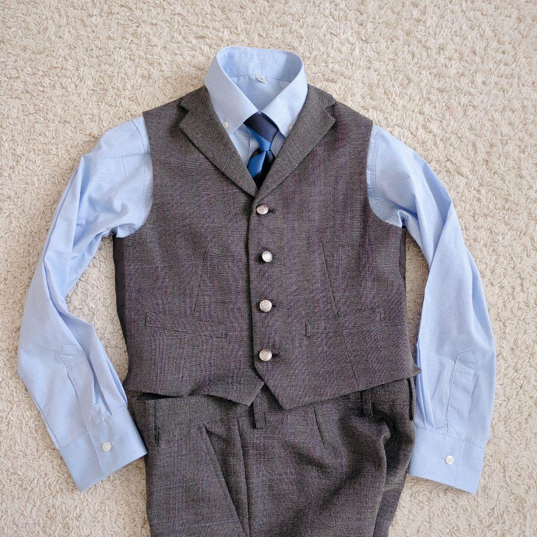 【美品】ワンダーファクトリー　フォーマルスーツ　6点セット　グレー　スリーピース