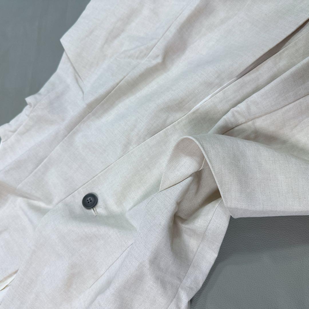 IENA ペプラムジレ 2025秋 リネン混ベージュ　Vネック