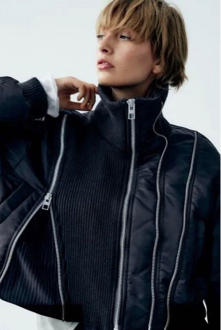 ZARA 2023AW コントラストボンバージャケット 28(S)