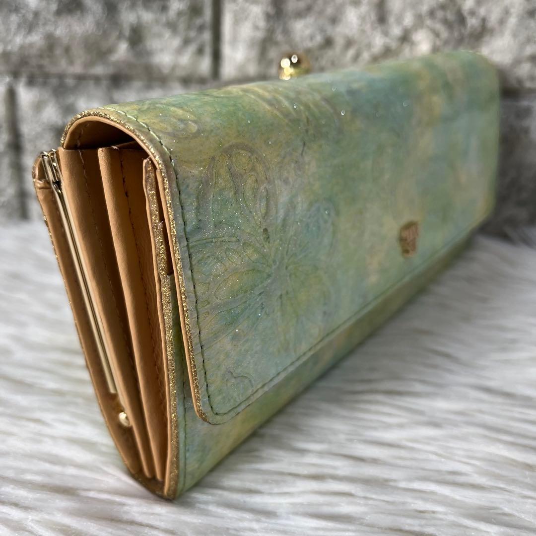 【極美品】アナスイ　パピヨン　バタフライモチーフ　がま口　長財布