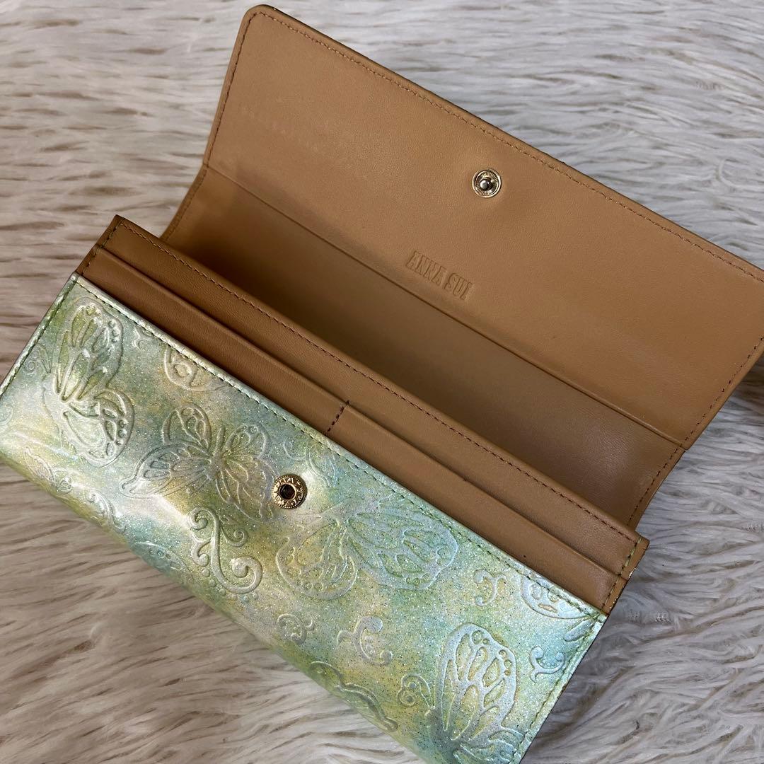 【極美品】アナスイ　パピヨン　バタフライモチーフ　がま口　長財布