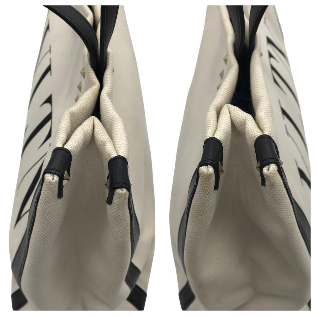 【美品】VALENTINO ヴァレンティノ ロゴ キャンバス トートバック