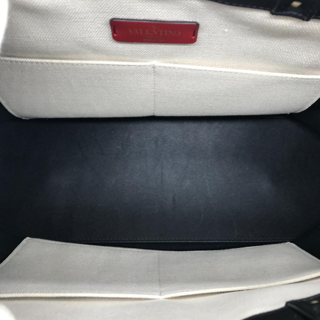 【美品】VALENTINO ヴァレンティノ ロゴ キャンバス トートバック