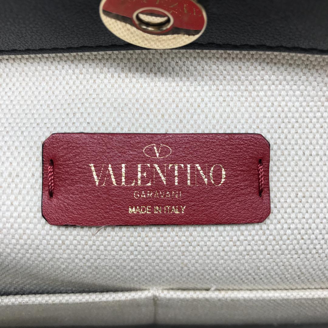 【美品】VALENTINO ヴァレンティノ ロゴ キャンバス トートバック