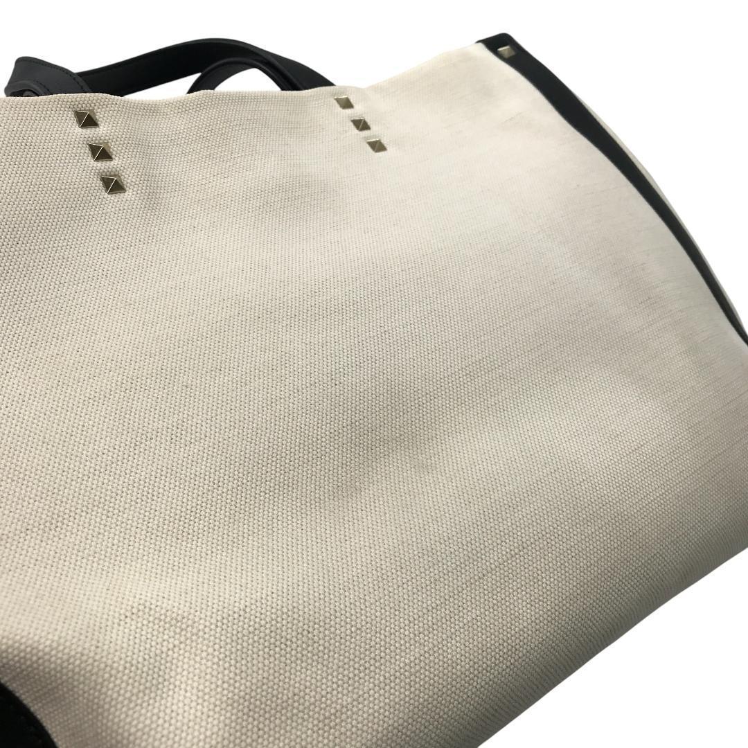 【美品】VALENTINO ヴァレンティノ ロゴ キャンバス トートバック