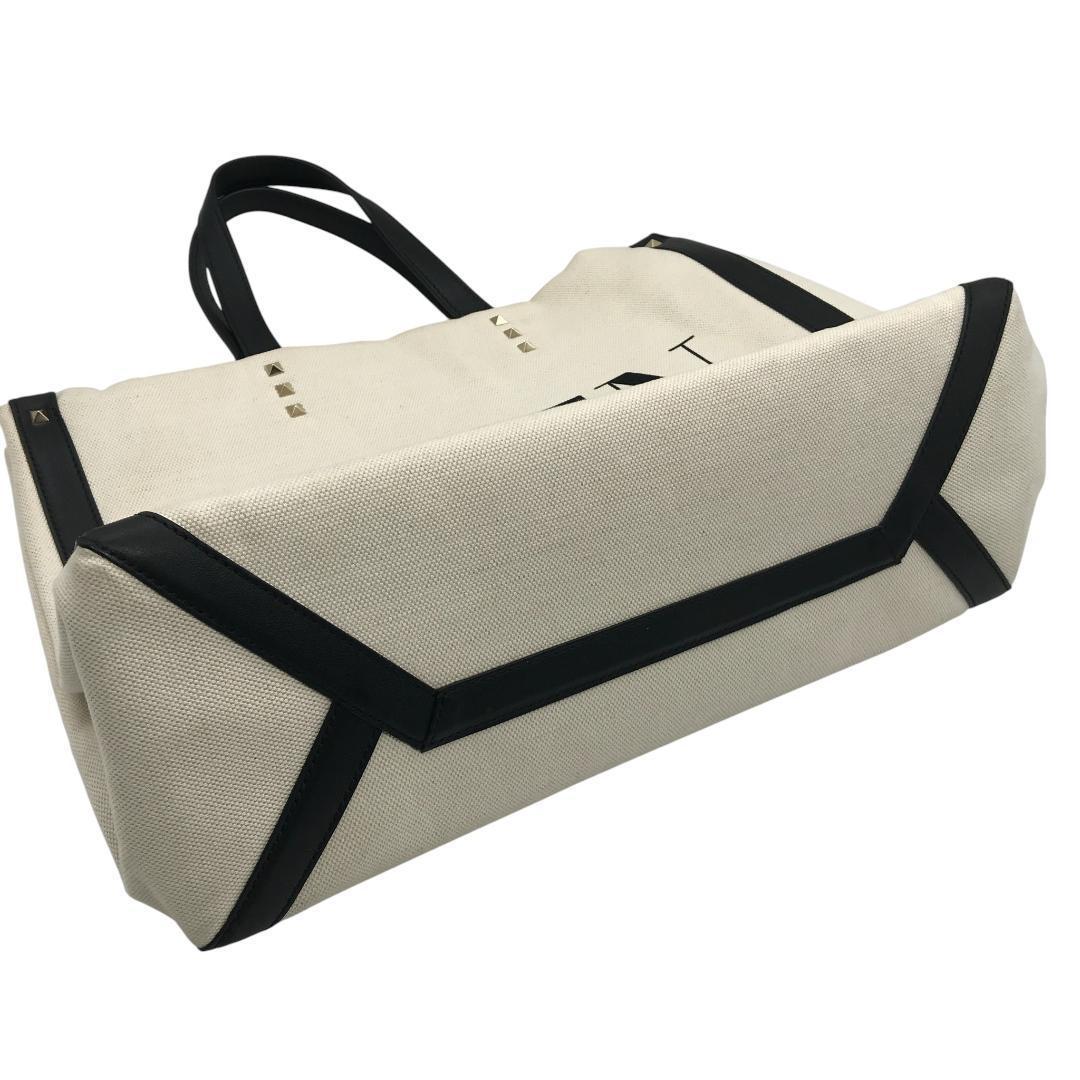 【美品】VALENTINO ヴァレンティノ ロゴ キャンバス トートバック