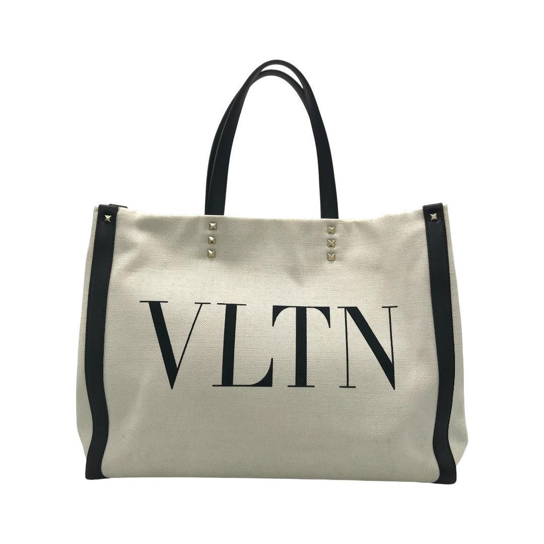 【美品】VALENTINO ヴァレンティノ ロゴ キャンバス トートバック