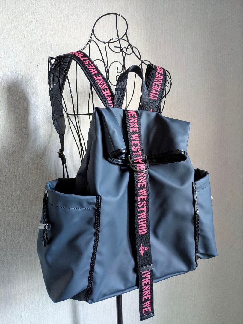 vivienne westwood MAN ロゴベルト メンズリュック NAVY