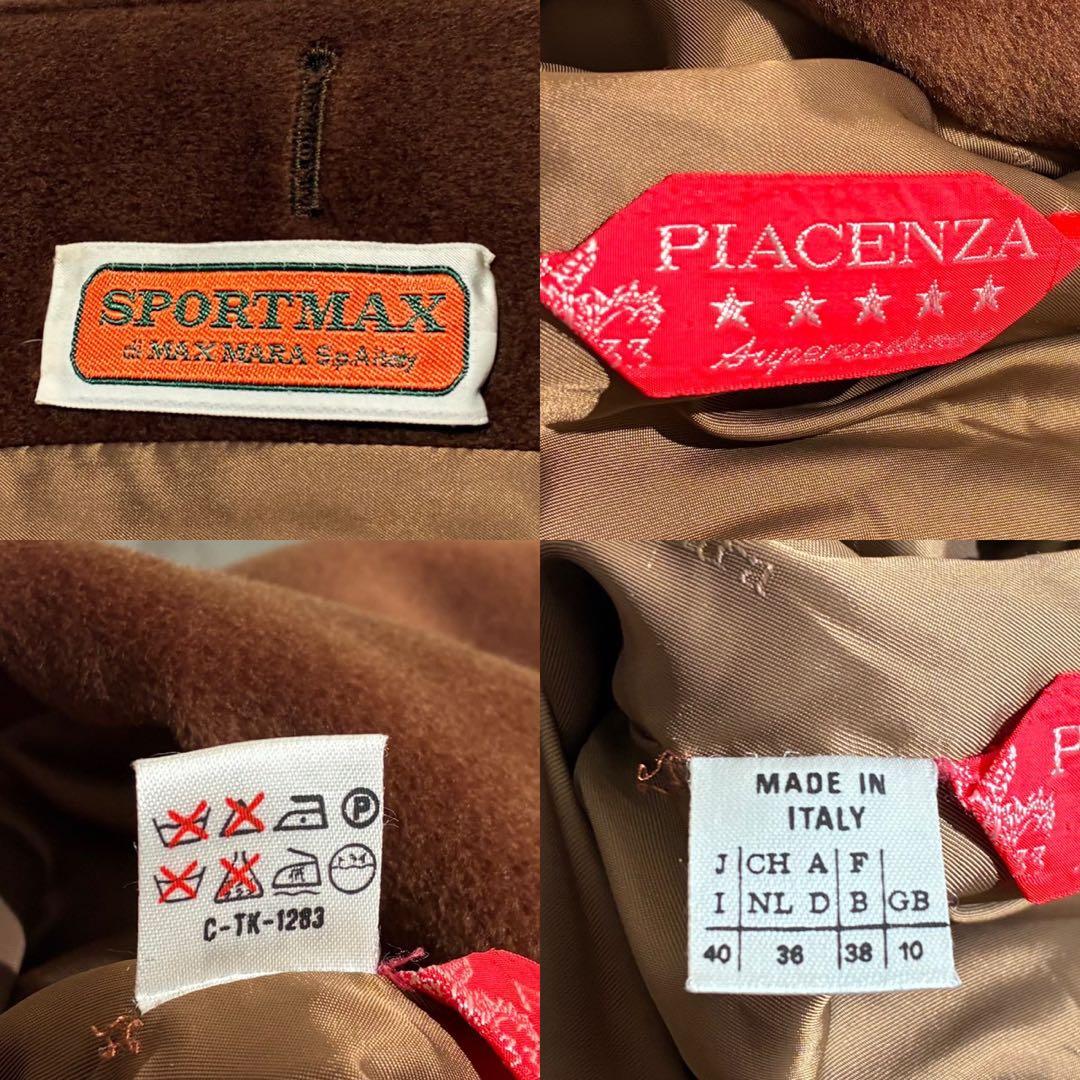 スポーツマックスマーラ スーパーカシミヤ ダブルチェスターコート マキシ丈 40