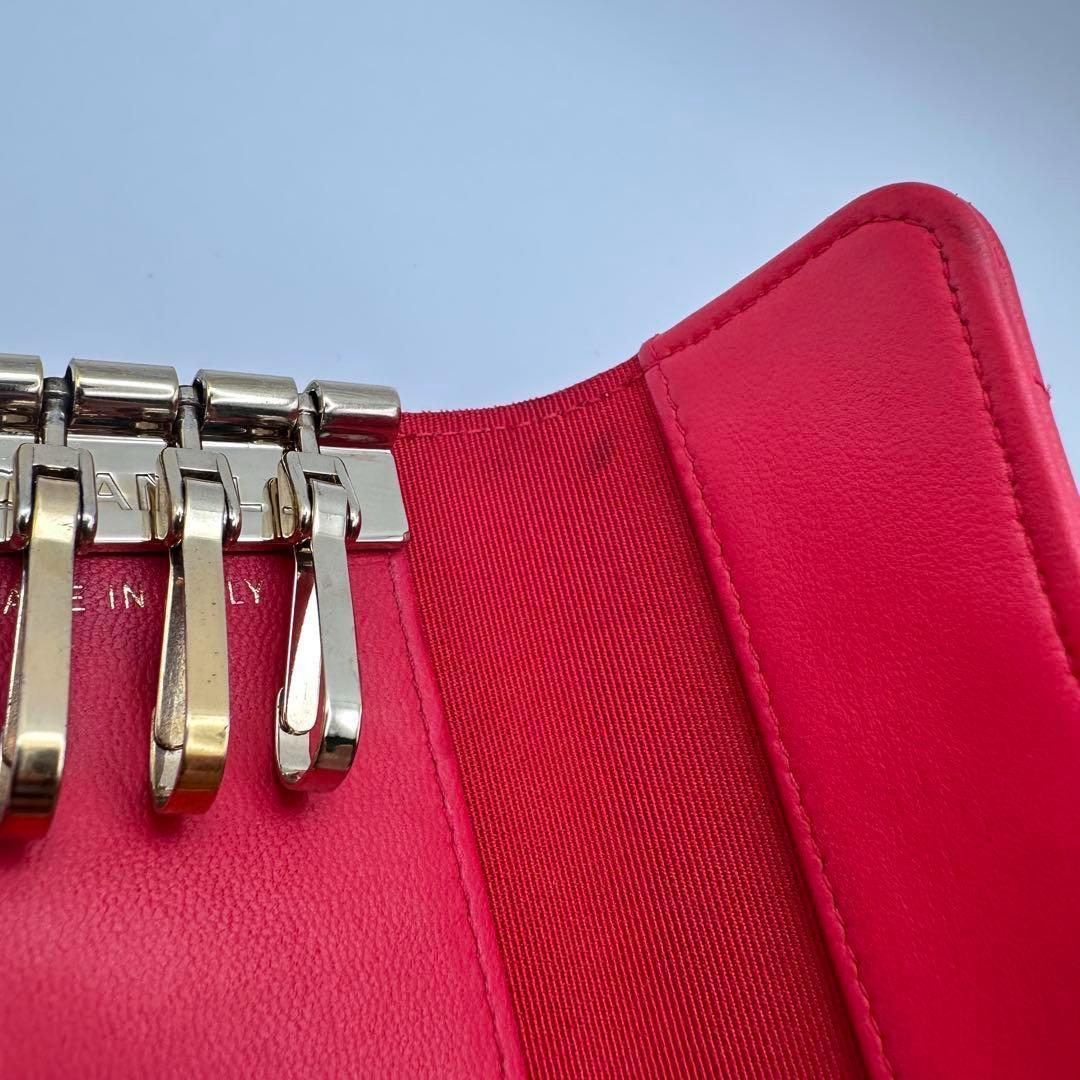 CHANEL シャネル マトラッセ キーケース レッド　ゴールド金具