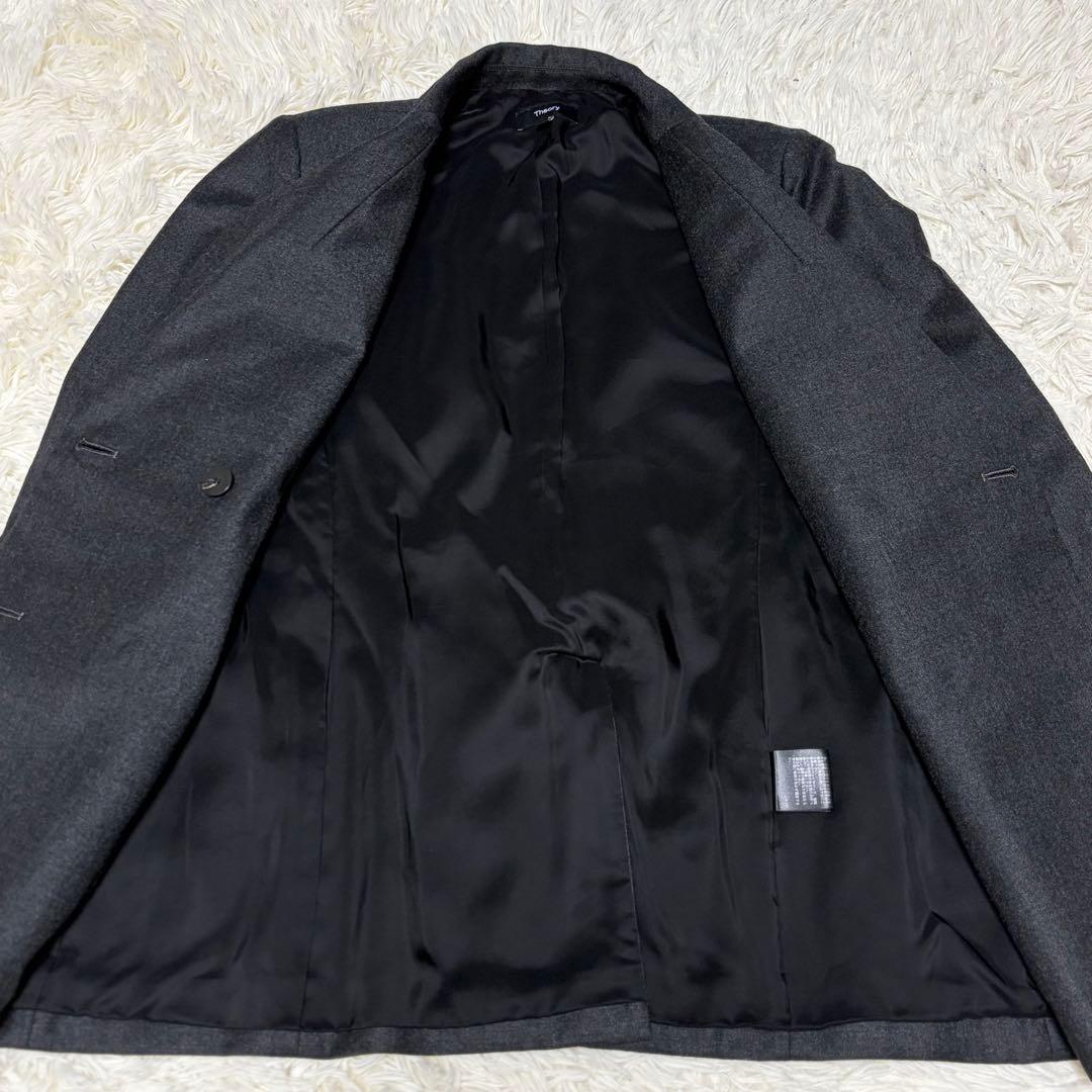 極美品 23年 Theory セオリー Sleek Flannel DB JKT