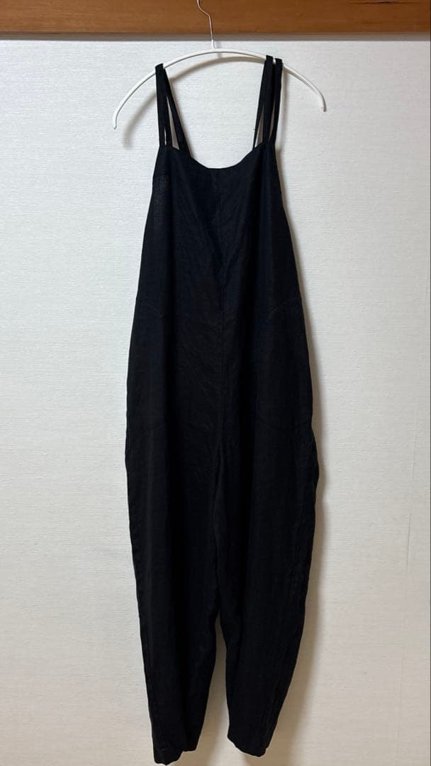 かぐれ リネンサロペット　ブラック