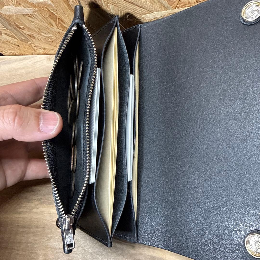 180 トラッカーウォレット 姫路レザー オイルレザー ニッケル