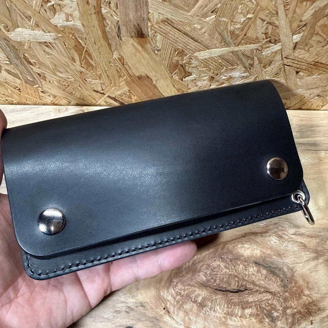 180 トラッカーウォレット 姫路レザー オイルレザー ニッケル