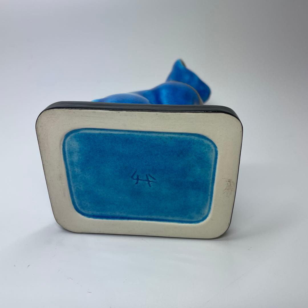 バステト　猫　エジプト　ペルシャンブルー　美濃焼き　オーナメント