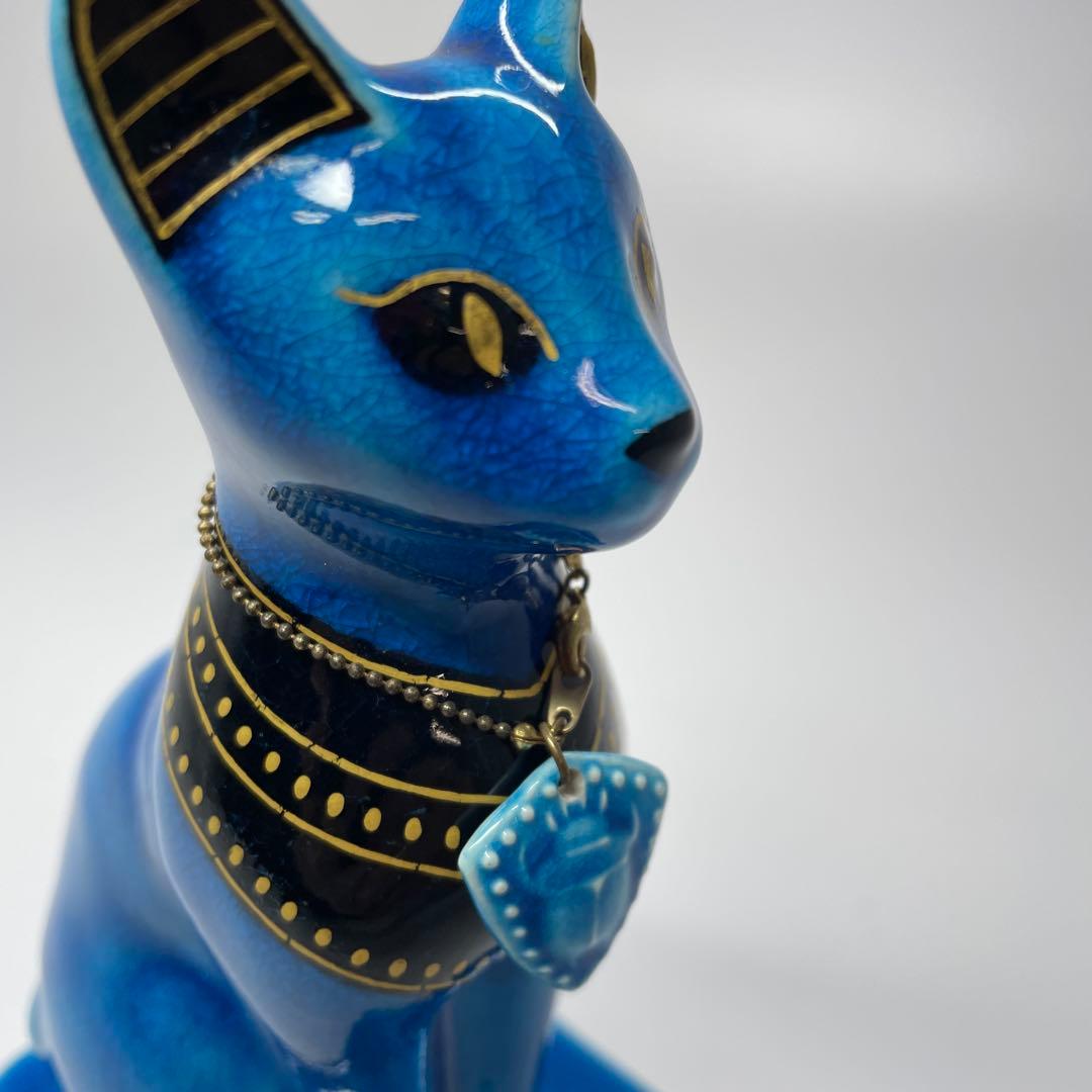 バステト　猫　エジプト　ペルシャンブルー　美濃焼き　オーナメント