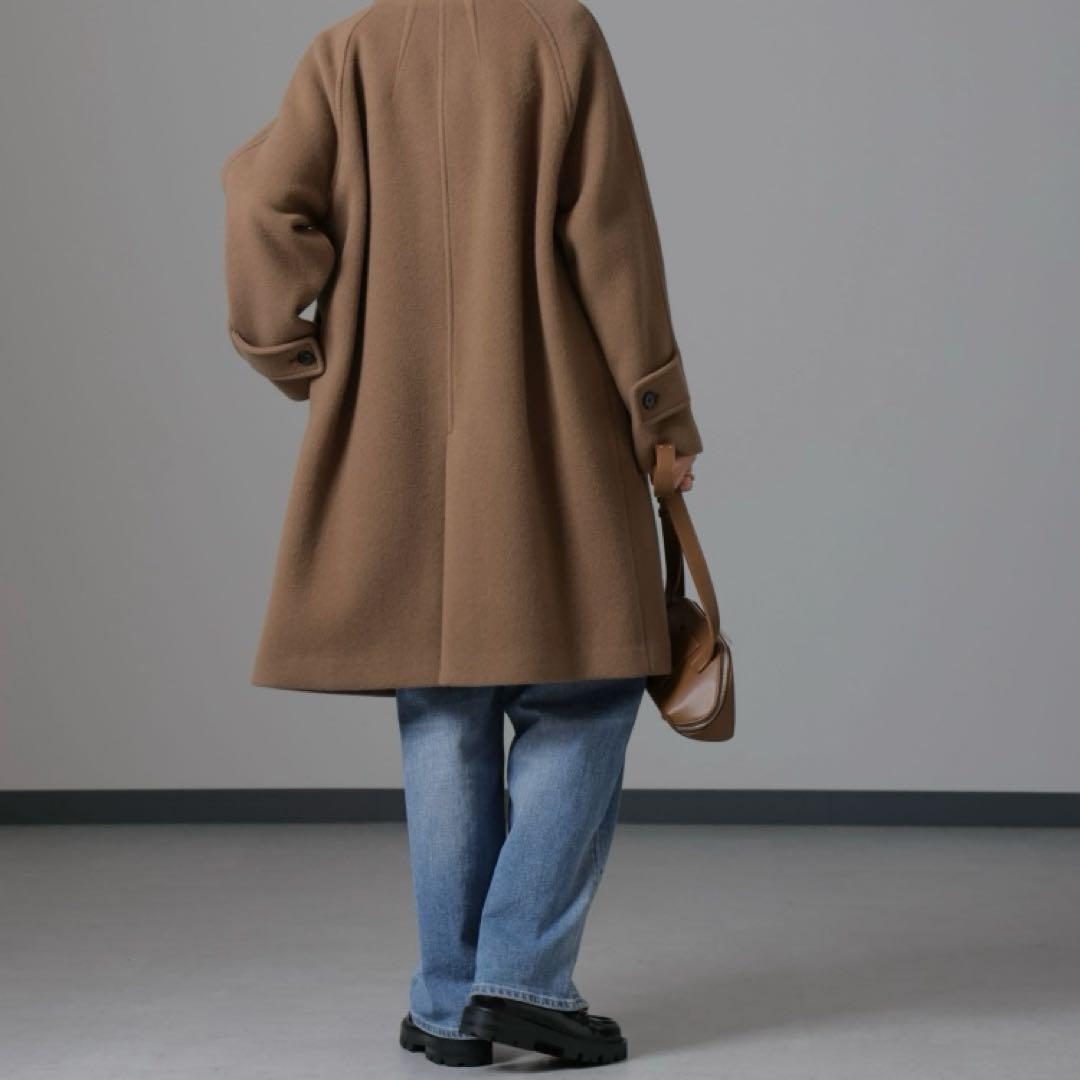 ウールカシミヤ ステンカラーコート ナノユニバース nano universe