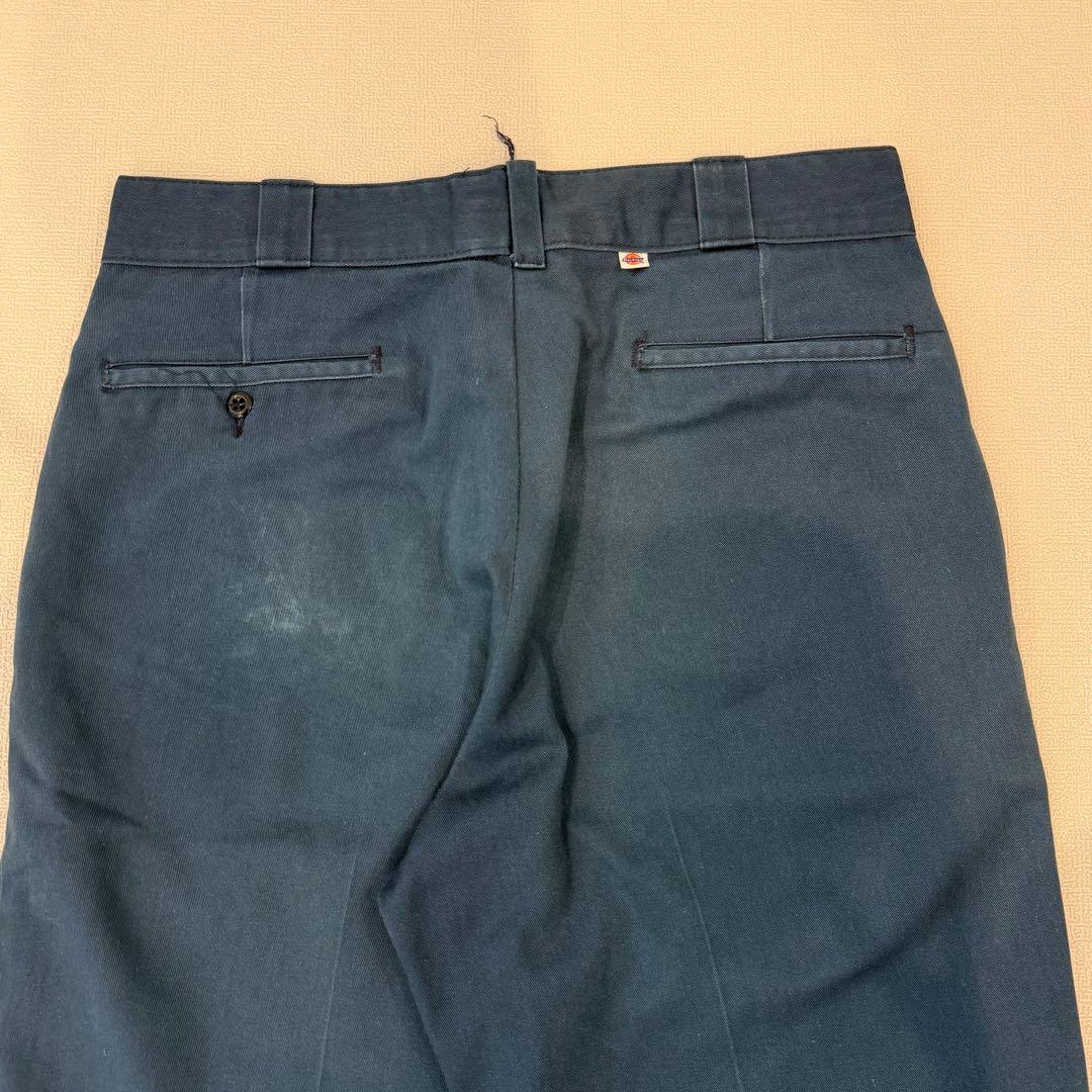 【チビタグ】Dickies 874 w34 80’s USA製　ネイビー　ブルー