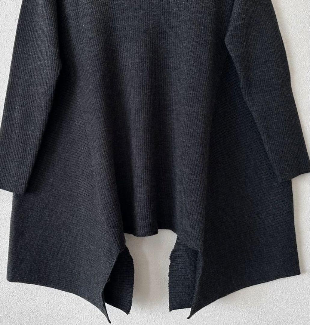 大きいサイズ46＊２３区 レア ヘムＡラインニット チュニック＊自由区組曲ICB