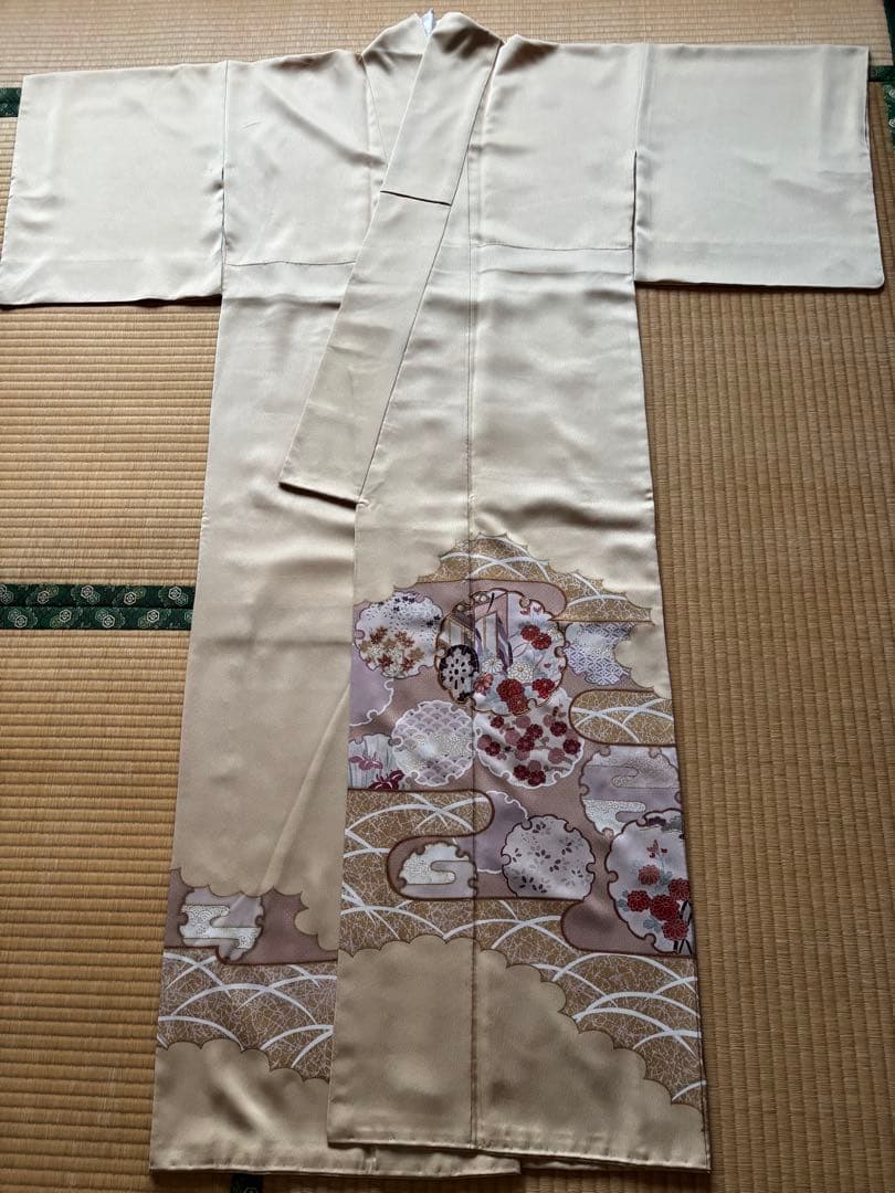 色留袖　一つ紋　正絹