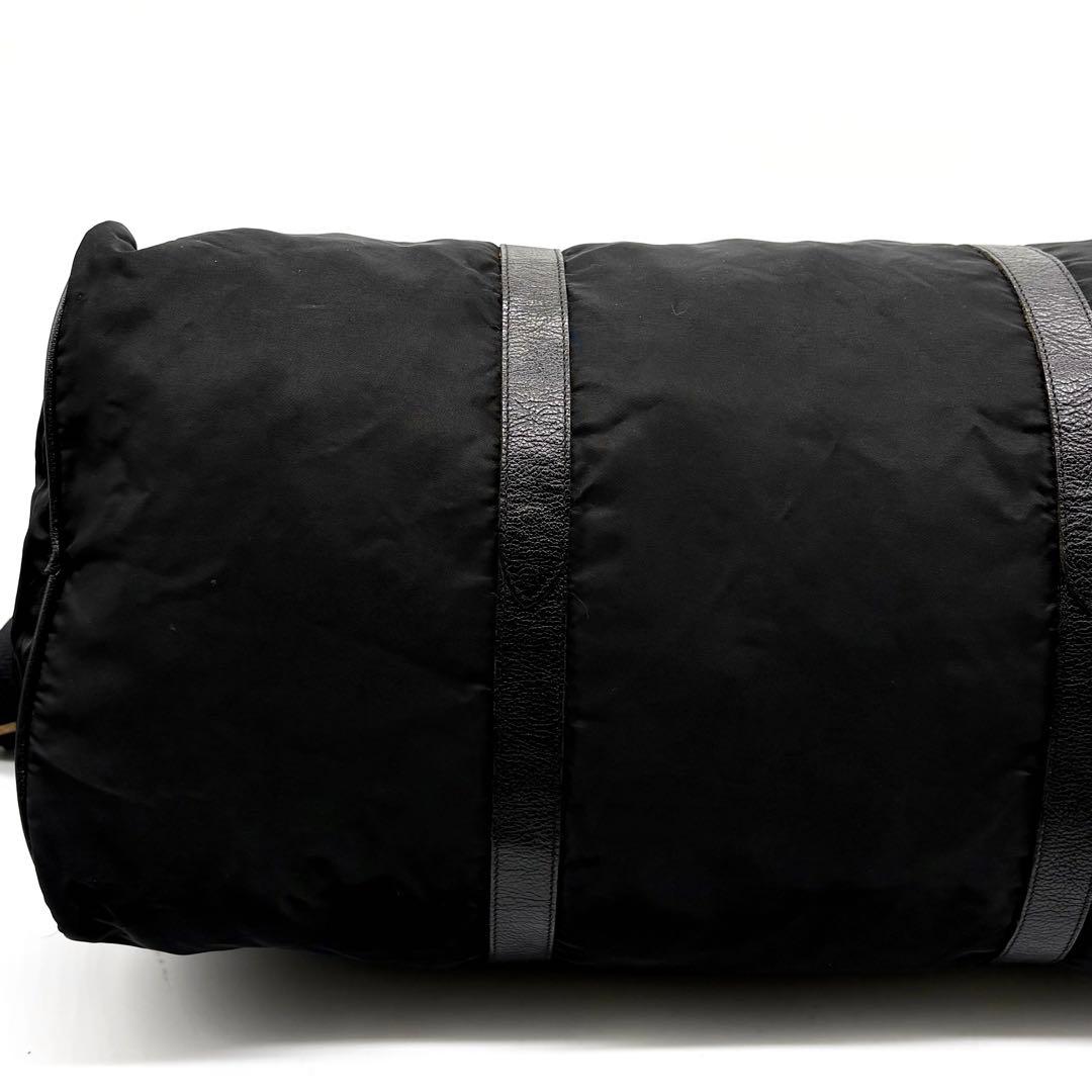 イルビゾンテ 2way ボストンバッグ 大容量 ナイロン レザー 南京錠付き 黒