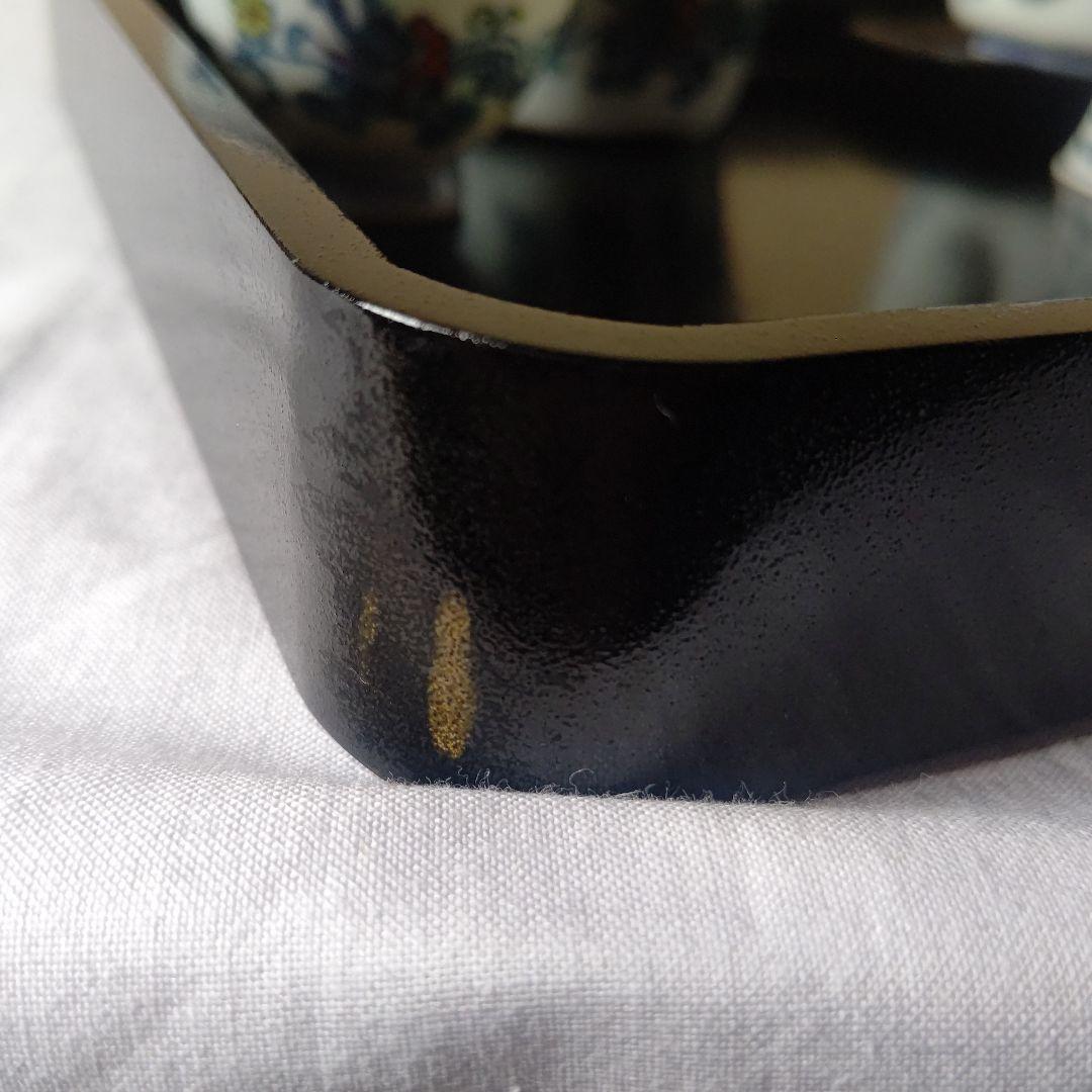 値下げ！大明成化年製　煎茶道具　お点前セット　お盆付　茶筒