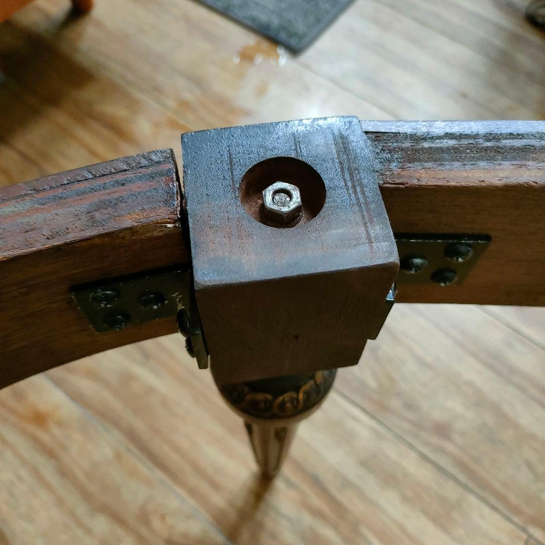 スペイン産大理石 丸型サイドテーブル 華麗 真鍮装飾 アンティーク ヴィンテージ