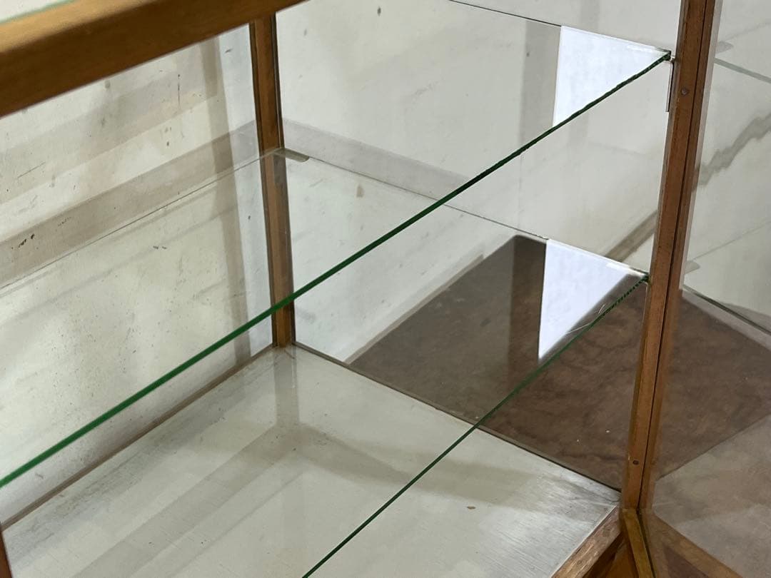 k*.様 レトロな木枠のガラスケース・パンケース・アンティークコレクションケース