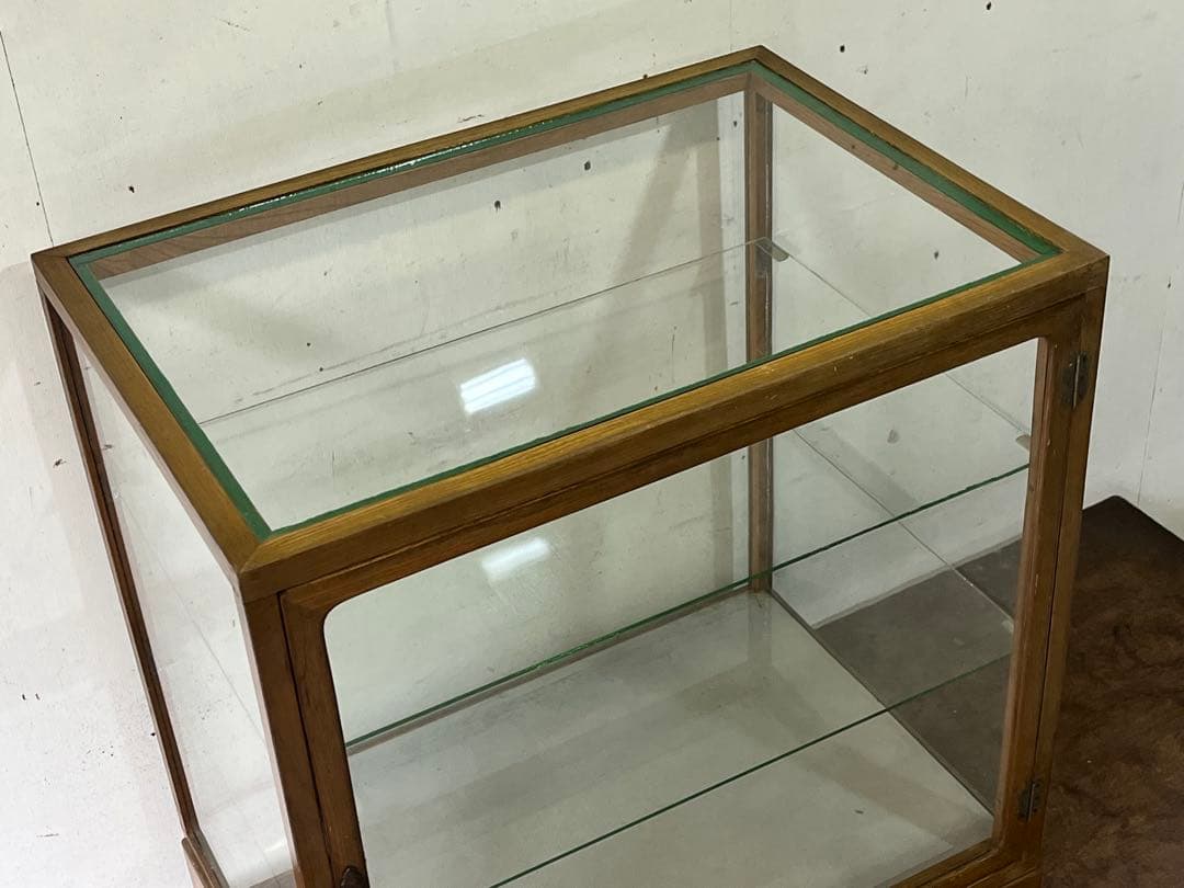 k*.様 レトロな木枠のガラスケース・パンケース・アンティークコレクションケース