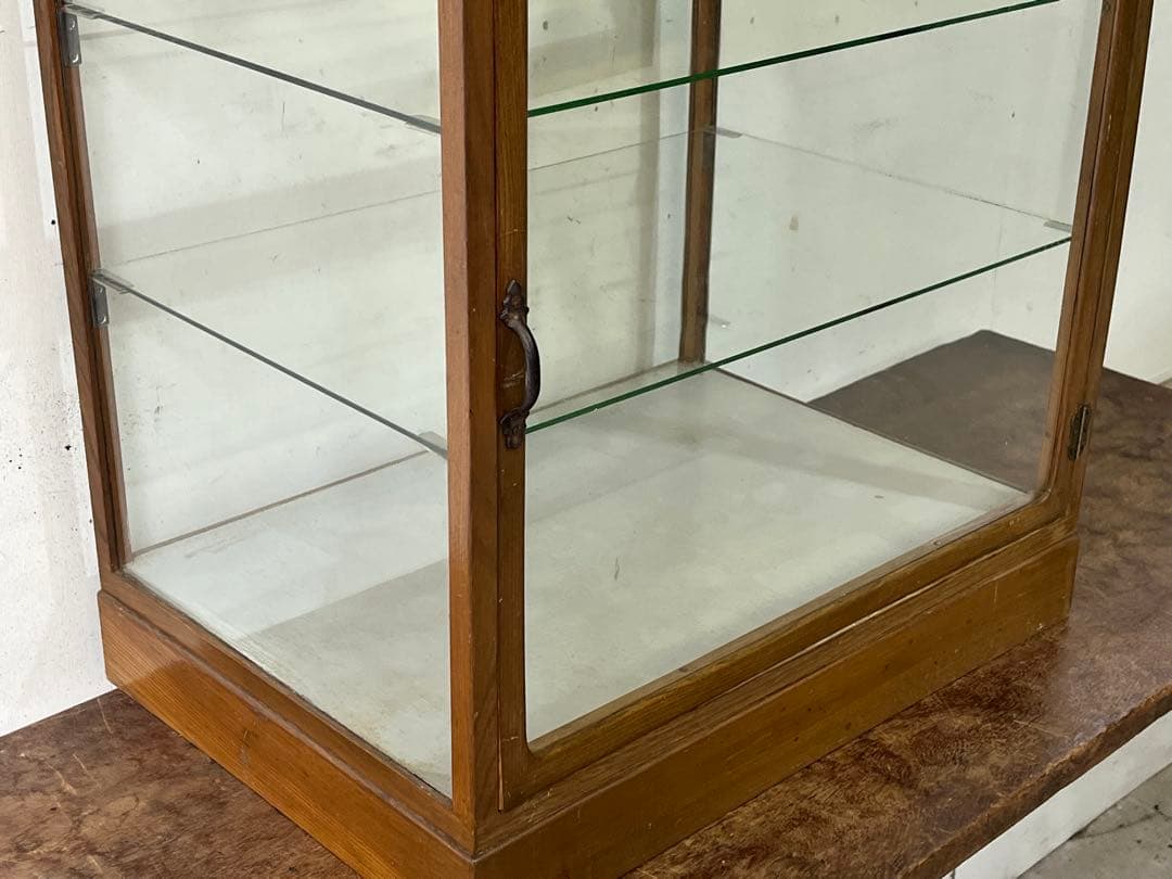 k*.様 レトロな木枠のガラスケース・パンケース・アンティークコレクションケース