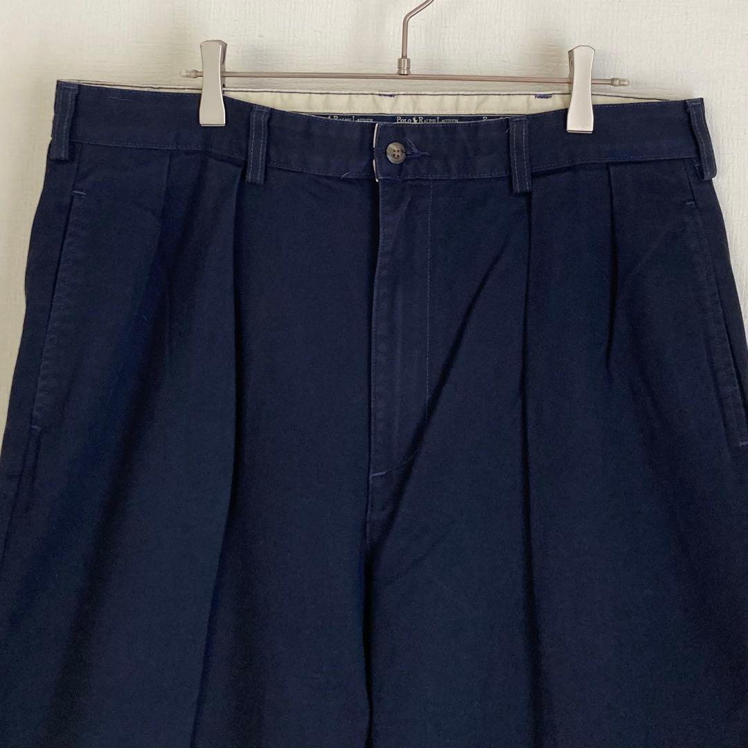 【USA製】ポロチノ アンドリューパンツ ラルフローレン ネイビー 36×30