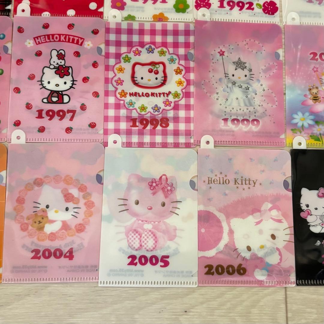ハローキティ ミニ クリアファイル 29枚セット 平成レトロ 2009年 非売品