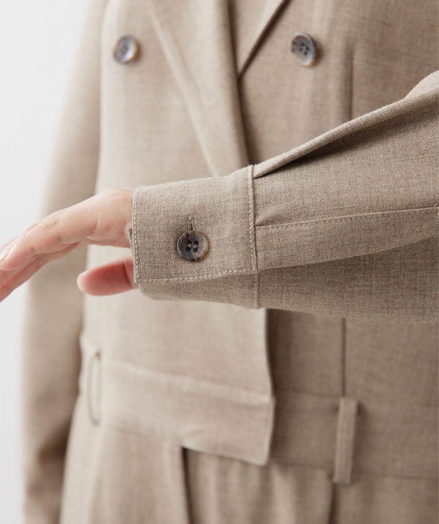 THE PAUSE】テーラーカラージャンプスーツ ベージュ