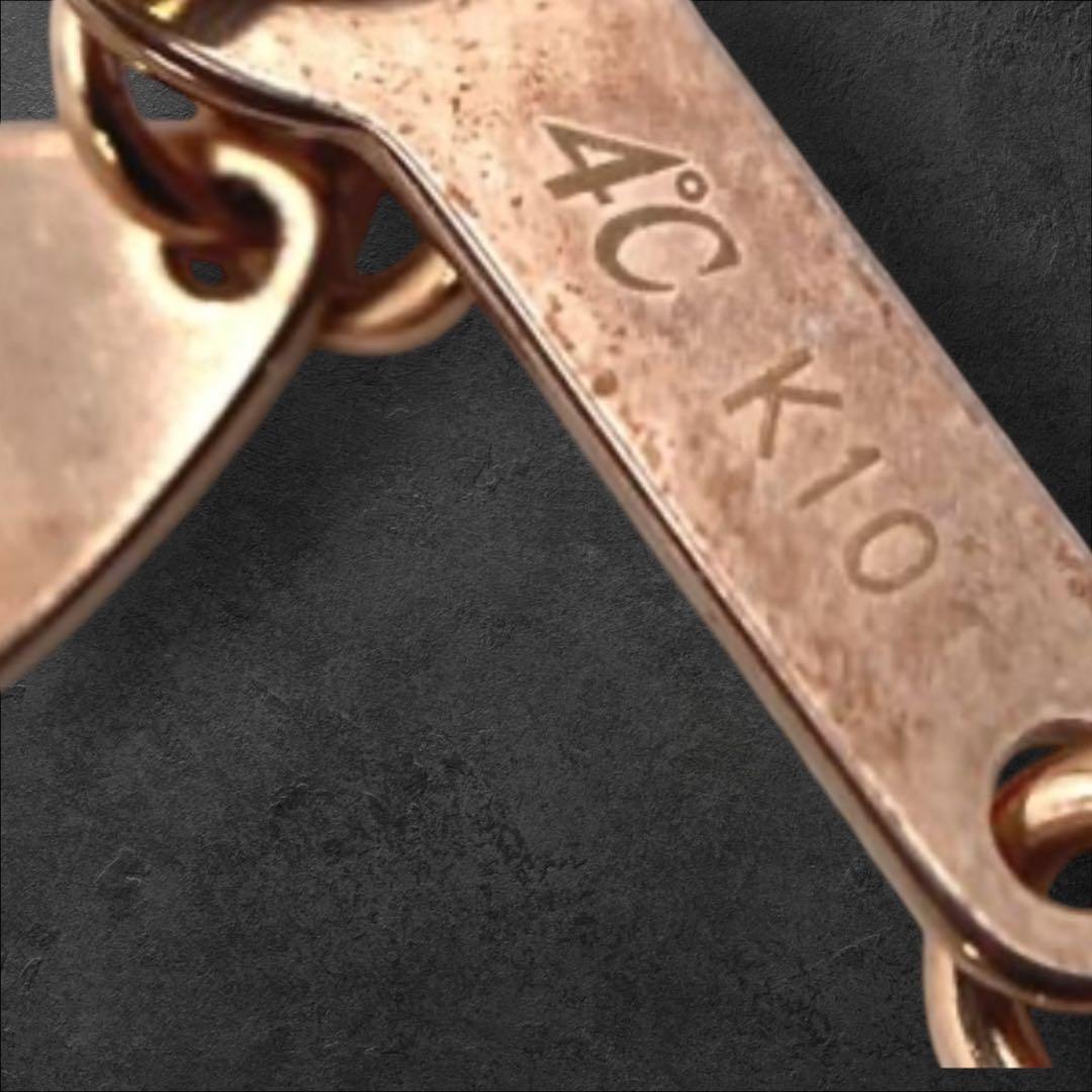 4℃ K10 ネックレス　ジュエリーケース、ギャランティカード　付き