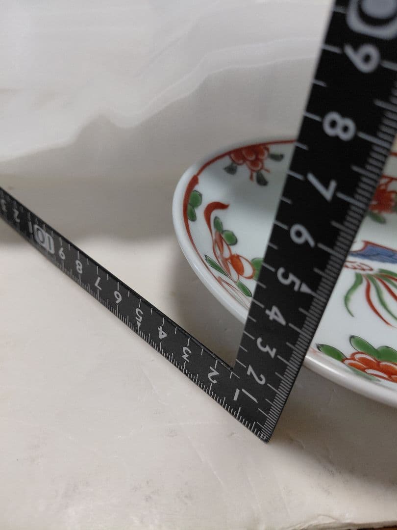 源右衛門窯　赤呉須花鳥　銘々皿5枚　未使用品