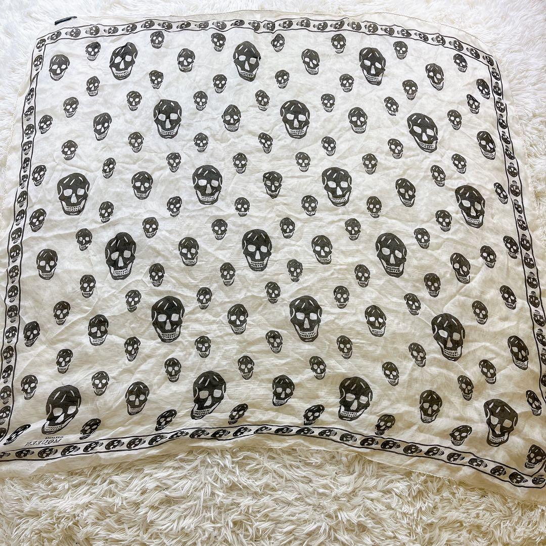 極美品✨ Alexander McQUEEN ストール スカーフ大判 ドクロ