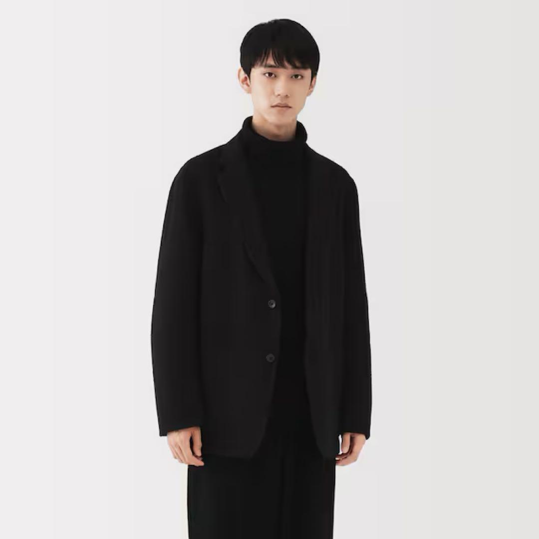 MUJI labo カシミヤ混ジャケット 黒 L