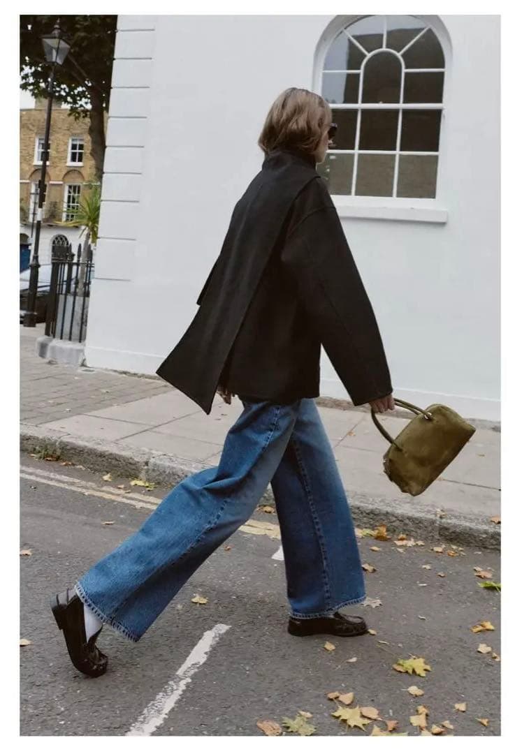 ZARA ウールショートスカーフコート　XS