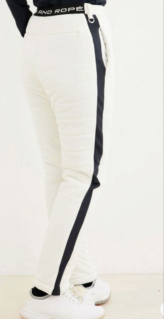 新品タグ付　JUN&ROPE 撥水　中綿パンツ　白　Ｌ　ゴルフ　ジュンアンドロペ