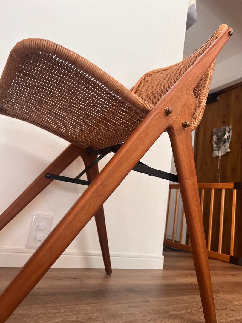 【美品】KIBIROI キビロイ ラタンチェア ダイニングチェア　1脚