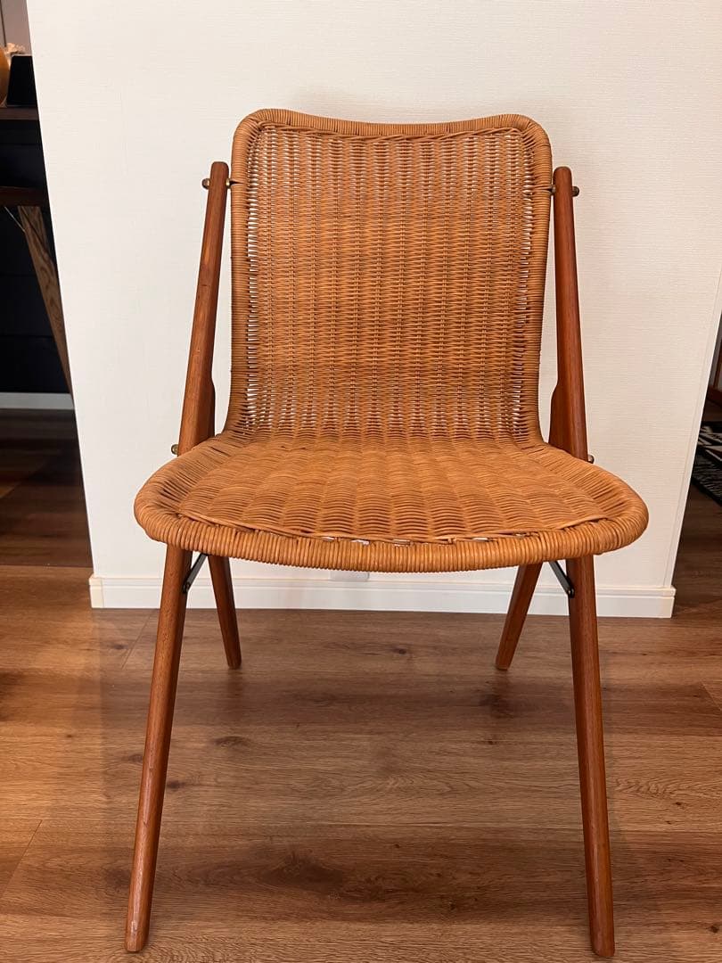 【美品】KIBIROI キビロイ ラタンチェア ダイニングチェア　1脚