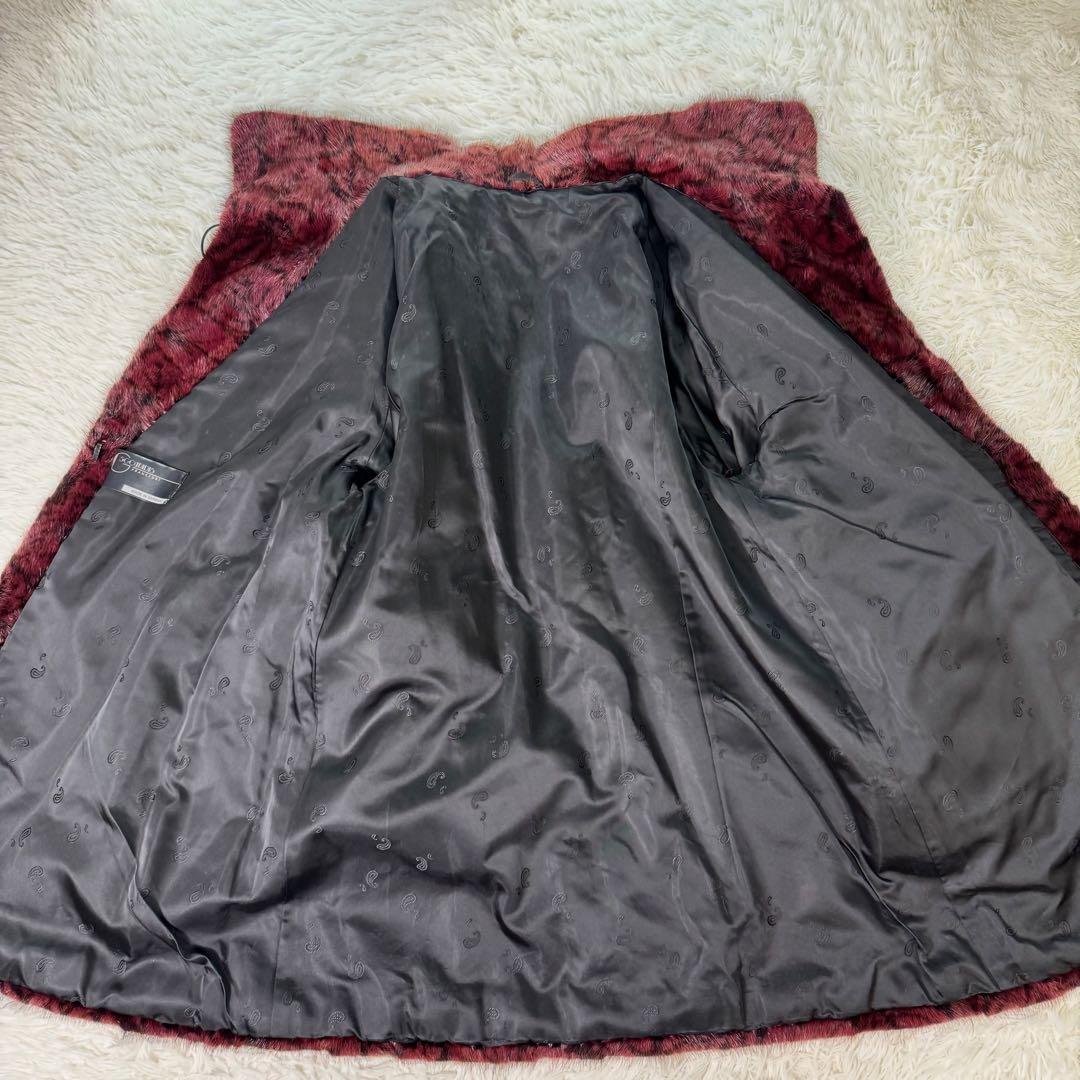 シェアードミンク　ファーコート　リーフ柄　リンクス染め　ヴァーカンティ　本毛皮