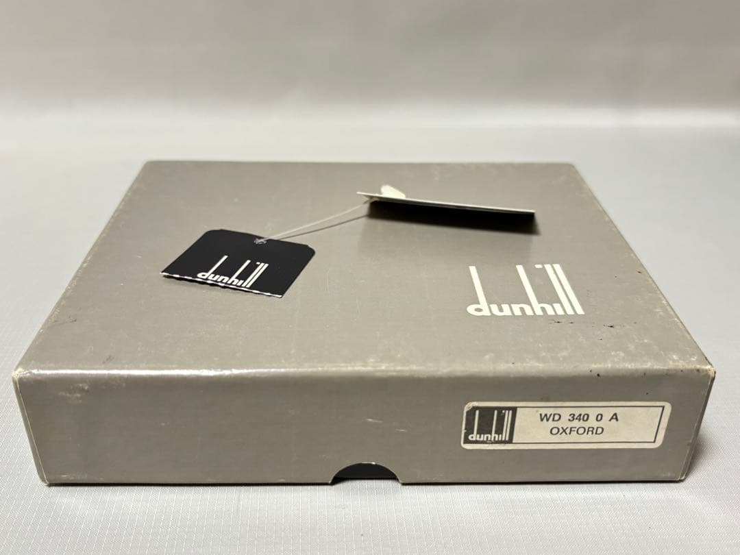 未使用 dunhill ダンヒル 二つ折り財布 カーフスキン　 ブラック 箱付き