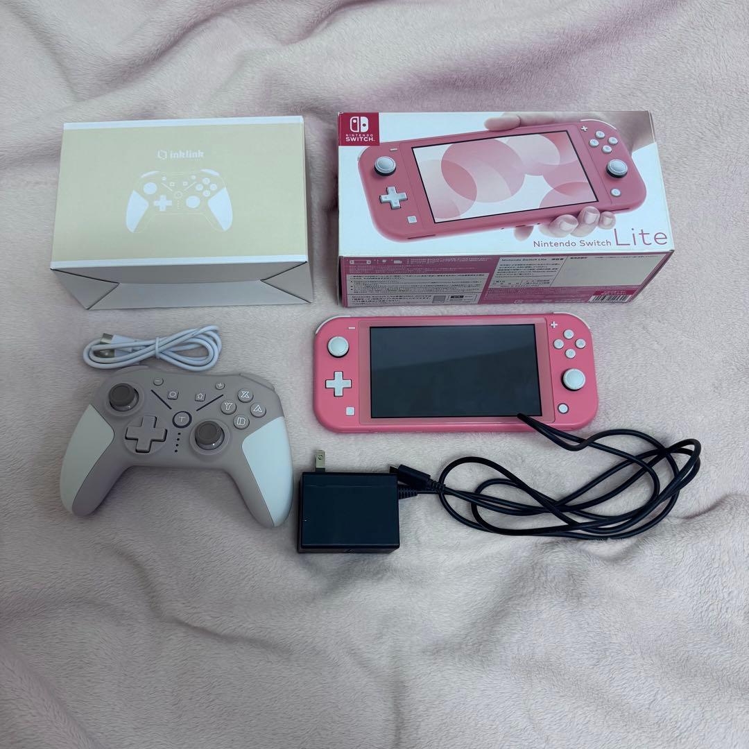 Nintendo Switch Lite コーラルピンク 本体 プロコン セット