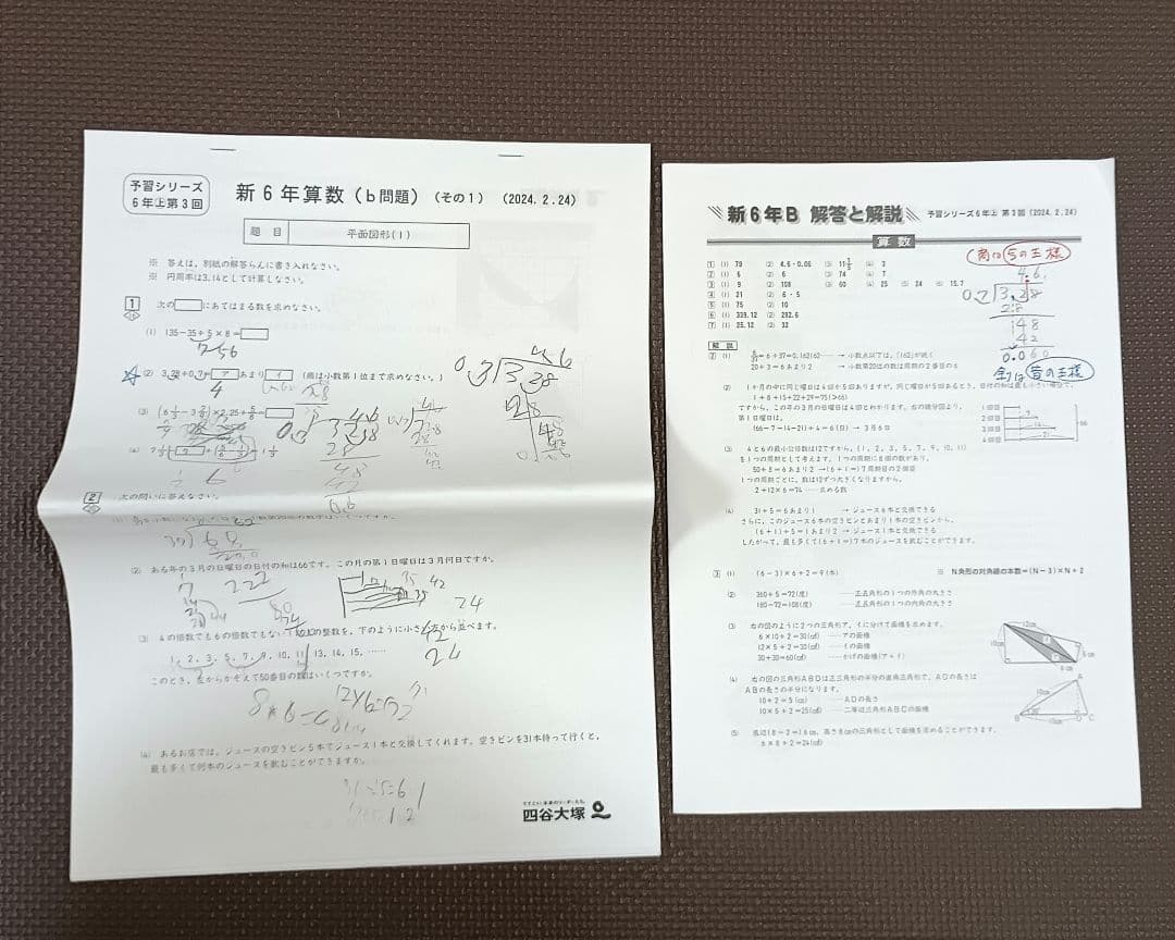 2024年 小6 四谷大塚 早稲アカ カリキュラムテスト YT週テスト原本6年生