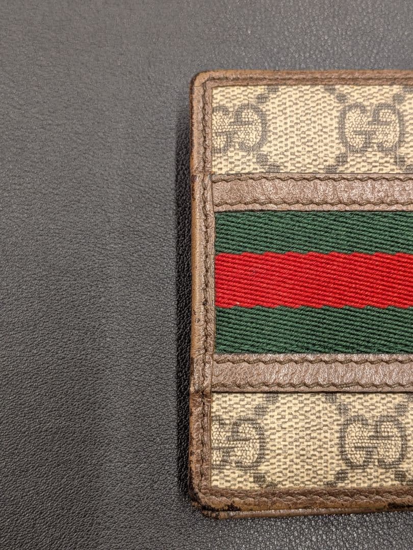 Gucci GGキャンバス 二つ折り財布 オフィディア ブラウン