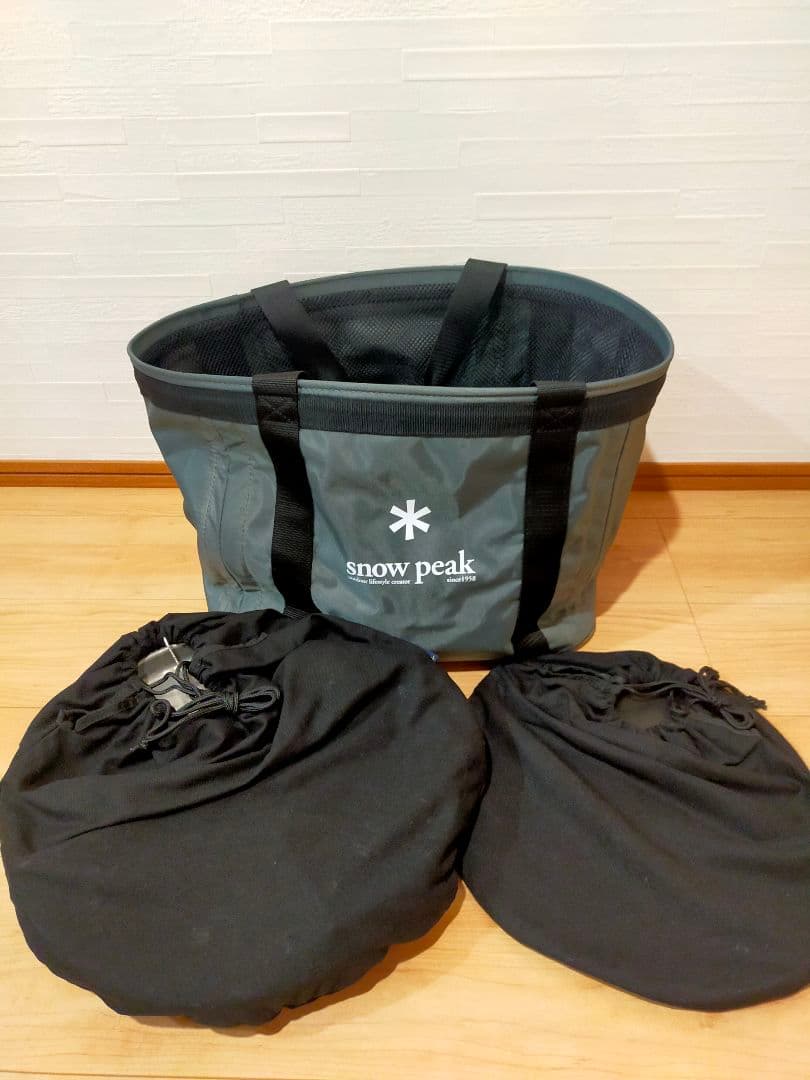 スノーピーク 鉄板焼エンバーナー +ギアコンテナ＋まな板＋ガス缶燃料